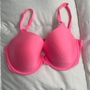 VS cute pink lined underwire bra with strappy back